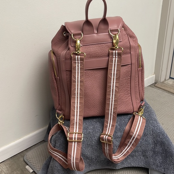 Blush pebble grain leather DKNY backpack limited edition main image 12